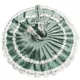 Olive Green Satin Pleated Poshak__AARADHYA SHRINGAR