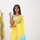 Yellow And Sky__Royal Saree