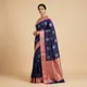 Navy Blue And Gajari__Royal Saree