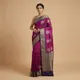 Wine And Blue__Royal Saree