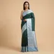 Bottle Green And Sky__Royal Saree
