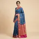 Navy Blue And Rani__Royal Saree
