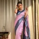 Light Pink And Navy Blue__Royal Saree