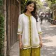 White And Olive Green__SANJEEV