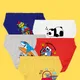 White, Red, Yellow, Grey And Royal Blue__Nusyl