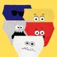 White, Red, Yellow, Grey And Royal Blue__Nusyl