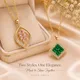 Gold, Pink, Emerald Green