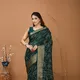 Bottle Green With Golden Zari And Off White Bandhani Print__Ragreeti