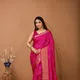 Magenta Pink With Golden Zari And Off White Bandhani Print__Ragreeti
