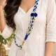 Sky Blue, Navy Blue and White