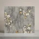 Distressed Gray With White & Gold Flowers__SMR Homes
