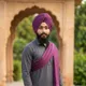 Purple__TURBAN WHITE HORSE 