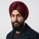 Dark Maroon__TURBAN WHITE HORSE