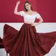white And Maroon__Queen Fashion