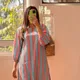 Aqua Blue With Pink Stripes__MCLOUTFITS