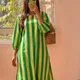 Green And Mustard Yellow Striped__MCLOUTFITS