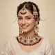 Gold And Maroon__Rangoli Art Jewellery