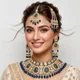 Blue And Gold__Rangoli Art Jewellery