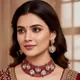 Ruby-Red __Rangoli Art Jewellery 