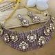 Purple __Rangoli Art Jewellery