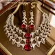Ruby-Red __Rangoli Art Jewellery