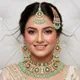 Gold And Mint Green__Rangoli Art Jewellery