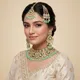Gold And Mint Green__Rangoli Art Jewellery