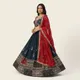 Teal Blue And Red__SHETH CREATION