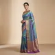 peacock  blue and silver__FACTORY 1800