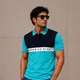 Navy White & Ocean Green