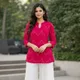Maroon And White__WOMENETHNIC
