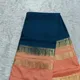 Navy Blue& Peach__SUVASTRA VARNAM