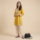 Mustard Yellow And Off White__Jaipuri jhalak