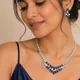 Silver And Blue__ZEEBA JEWELS