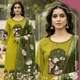 Olive Green with Bottle Green Floral Dupatta__Aurelian Row