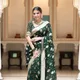 Dark Green with Silver Zari Weaving__Aurelian Row