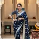 Navy Blue with Silver Zari Work__Aurelian Row