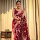 Wine Maroon with Golden Zari Work__Aurelian Row