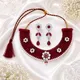 Ruby Red Nacklace With Earrings__RS JEWELLERS 
