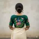 Dark Green__BLOUSE ATETIER