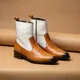White And Tan__Calexico Luxury Boots