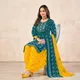 Teal Blue And Yellow__Monica Fashion