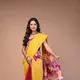 Yellow And Maroon__PRINTED THREADS 