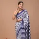 Navy Blue And White__PRINTED THREADS 