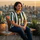 Green/White Stripe
