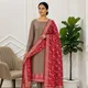 Grey And Red__SARDAR FASHIONS