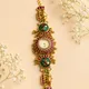 Gold, white, Green and Pink stones