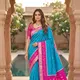 Turquoise blue and magenta