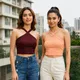 Maroon and Peach
