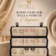 Gold Toned With Pink, Black, White, And Pearl Accents__AMBELIS